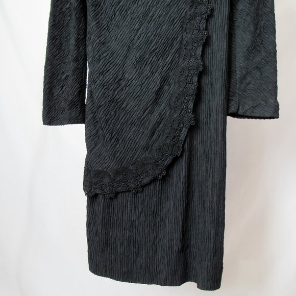 VINTAGE Classic Black Cocktail Dress Mini Sheath Dress-8 petite, fits like a 6 - Picture 5 of 15